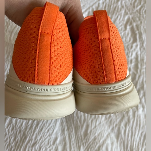 APL Womens Techloom Bliss Sneakers Orange White Size US8.5 Mesh Slip On - Picture 7 of 8